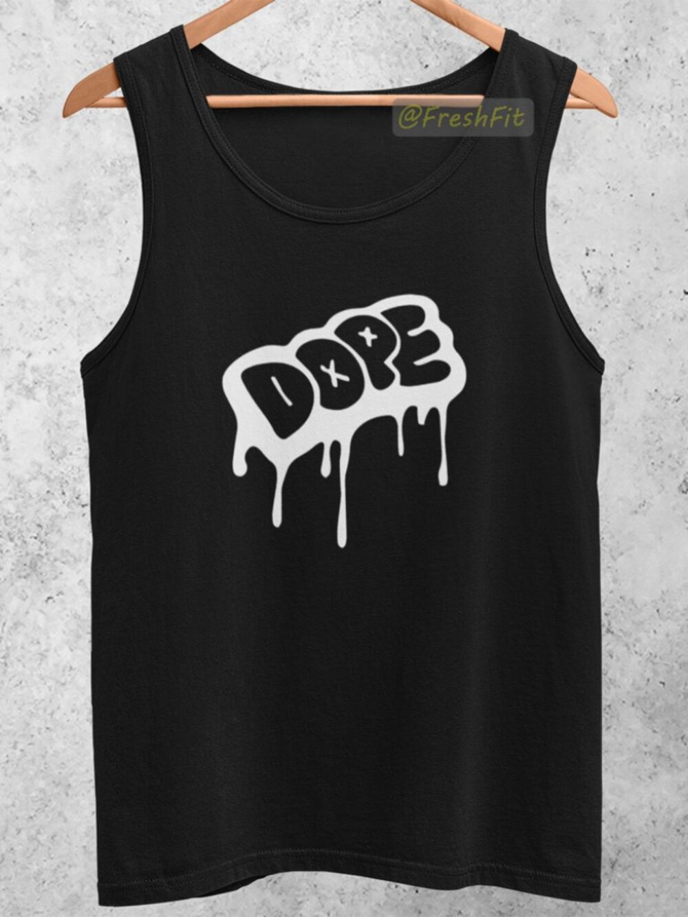 🆕Dope Drip Black Tank Top